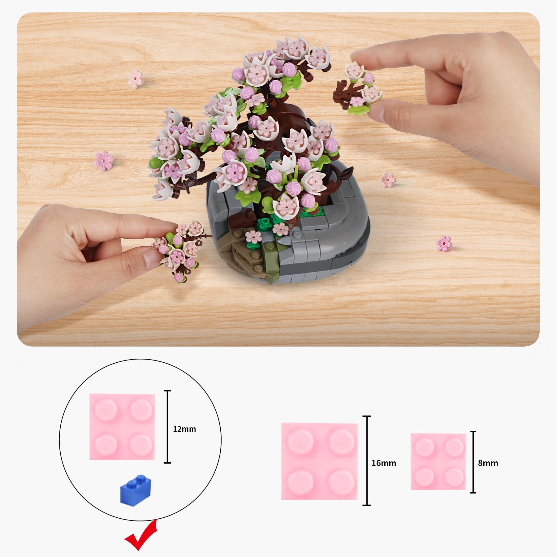 Amazon.com: ZIYOSTAR Mini Bricks Cherry Blossoms Plant Building